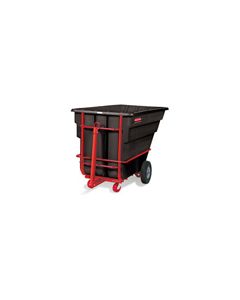 Rubbermaid 1026-41 Towable Trainable Tilt Truck, Heavy-Duty (Rotational Molded) - 80.5" L x 43" W x 49.5" H -  1 1/2 cu yd - 2100 lb capacity