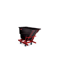 Rubbermaid 1054-43 Self-Dumping Hopper with four 6" dia. Polyolefin Casters - 55" L x 26.25" W x 47.63" H - 1/2 cu yd - 750 lb. capacity