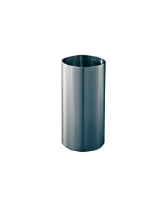 Glaro 1223SA Open Top Wastebasket - 11 Gallon Capacity - 12" Dia. x 23" H - Satin Aluminum