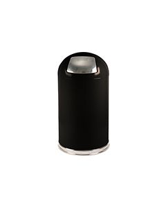 Witt Industries 12DTBK Dome Top Waste Receptacle with Push Door - 15" Dia. x 29" H - 12 Gallon Capacity - Black in Color