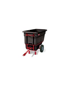 Rubbermaid 1306-41 Towable Trainable Tilt Truck, Heavy-Duty (Rotational Molded) - 60.5" L x 28" W x 38.63" H - 1/2 cu yd - 1400 lb capacity