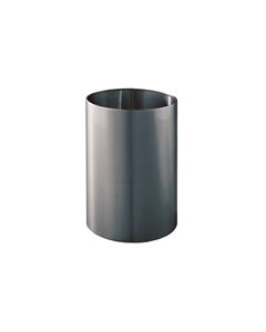 Glaro 1523SA Open Top Wastebasket - 18 Gallon Capacity - 15" Dia. x 23" H - Satin Aluminum