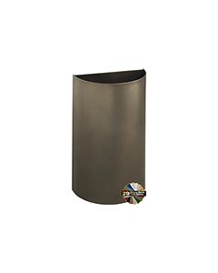 Glaro 1896 Profile Series Half Round Receptacle with Open Top - 16 Gallon Capacity - 30" H x 18" W x 9" D - Assorted Colors