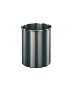 Glaro 1529SA Open Top Wastebasket - 22 Gallon Capacity - 15" Dia. x 29" H - Satin Aluminum