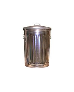 Witt Industries 2200CL Economy Galvanized Steel Trash Can and Lid - 20 Gallon Capacity - 17.625" Dia. x 27" H