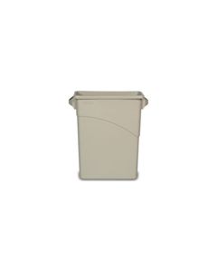 Rubbermaid 3541 Slim Jim Waste Container with Handles - 15 7/8 U.S. Gallon Capacity