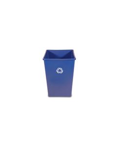 Rubbermaid 3958-73 Untouchable Square Recycling Container - 35 U.S. Gallon Capacity - 19.5" Sq. x 27.63" H