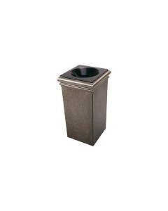 StoneTec Fiberglass Reinforced Polymer Concrete Trash Can - 30 Gallon Capacity - Aspen