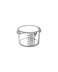 Rubbermaid 5726 Round Storage Container - 13.13" Dia. x 8.13" H - 12 qt. capacity - White