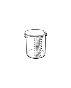 Rubbermaid 5728 Round Storage Container - 13.13" Dia. x 14" H - 22 qt. capacity - White