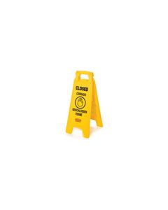 Rubbermaid 6112-78 Floor Sign with Multi-Lingual "Closed" Imprint, 2-sided