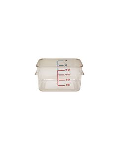 Rubbermaid 6304 Space Saving Square Container - 8.75" L x 8.8" W x 4.75" H - 4 Qt. Capacity - Clear