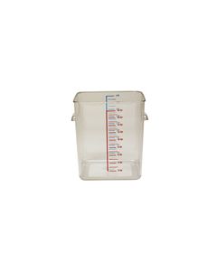 Rubbermaid 6312 Space Saving Square Container - 11.31" L x 10.5" W x 7.75" H - 12 Qt. Capacity - Clear