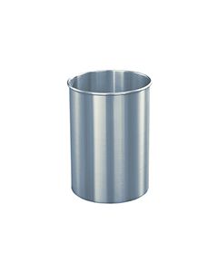 Glaro 66SA New Yorker Collection Wastebasket - 5 Gallon Capacity - 10" Dia. x 15" H - Satin Aluminum