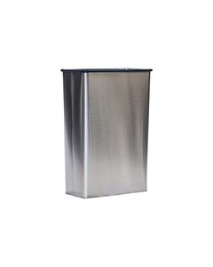 Witt Industries 70SS Rectangular Wastebasket - 88 quart capacity - 11" D x 20.5" W x 29.5" H - 1 Pack of 3 - Stainless Steel