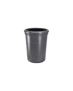 50 Gallon StoneTec Round Concrete Trash Can - 25 1/2" Dia. x 33 1/4" H - Pepperstone in Color