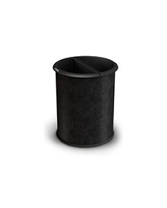 Commercial Zone 780946 Precision Series InnRoom Decorative Vinyl Wrapped Recycling Receptacle - 3.2 Gallon Capacity - 10 1/2" Dia. x 12 3/4" H - Black in Color