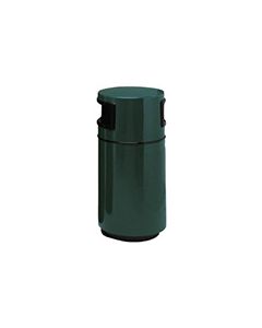 Witt Industries 7C-1838T2 Round Fiberglass Waste Receptacle with 2 Side Entry Opening - 25 Gallon Capacity - 18" Dia. x 38" H