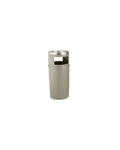 Rubbermaid 8182-88 Ash/Trash Classic Container without Doors - 25 Gallon Capacity - 18" Dia. x 42.25" H - Beige in Color