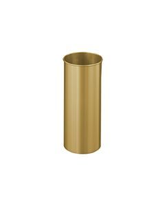 Glaro 922BE Atlantis "All-Weather" Collection Wastebasket - 6 Gallon Capacity - 9" Dia. x 23" H - Satin Brass