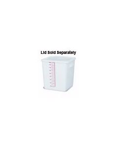 Rubbermaid 9F09 Space Saving Square Container - 11.31" L x 10.5" W x 14.44" H - 22 Qt. Capacity - White