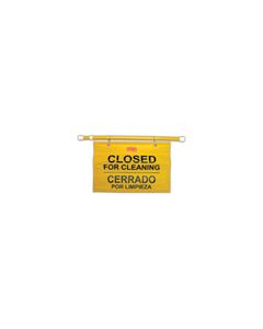 Rubbermaid 9S16 Site Safety Hanging Sign with Multi-Lingual "Closed for Cleaning" Imprint