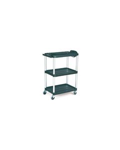 Rubbermaid 9T30 Audio-Visual Cart, Open Cart with 3 Shelves, 4" dia Casters - 32.5" L x 18.63" W x 42.38" H - 200 lb capacity - 24" Max TV Size