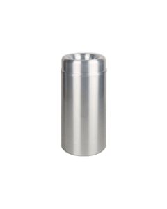 Rubbermaid / United Receptacle AOT15SA - Crowne Collection Small Open Top Trash Receptacle - 15 Gallon Capacity - 15" Dia. x 30" H - 9" Dia. Disposal Opening - Satin Aluminum