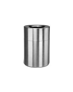 Rubbermaid AOT62SA Open Top Trash Can - 62 Gallon Capacity - 24" Dia. x 35" H - Satin Aluminum