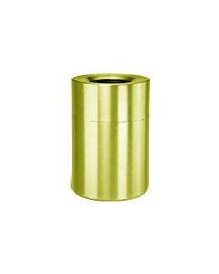 Rubbermaid AOT62SB Open Top Trash Can - 62 Gallon Capacity - 24" Dia. x 35" H - Satin Brass