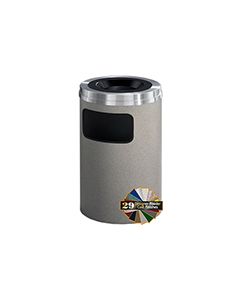 Glaro C2031 Mount Everest Sand Cover Ash/Trash Receptacle - 17 Gallon Capacity - 20" Dia. x 31" H - Satin Aluminum Cover