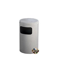 Glaro C2051 Mount Everest Flat Top Receptacle - 17 Gallon Capacity - 20" Dia. x 31" H - Matching Enamel Cover