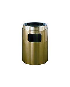 Glaro C2060BE Atlantis "All-Weather" Collection  Sand Cover Ash/Trash Receptacle - 17 Gallon Capacity - 20" Dia. x 31" H - Satin Brass