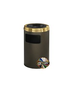 Glaro C2060 Mount Everest Sand Cover Ash/Trash Receptacle - 17 Gallon Capacity - 20" Dia. x 31" H - Satin Brass Cover