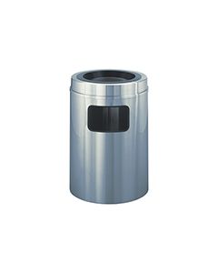 Glaro C2031SA New Yorker Collection Sand Cover Ash/Trash Receptacle - 17 Gallon Capacity - 20" Dia. x 31" H - Satin Aluminum