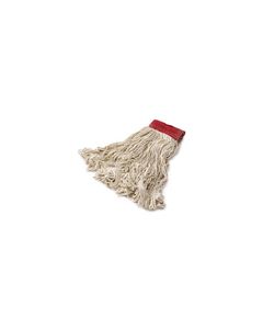 Rubbermaid FGD15306WH00 Super Stitch® Cotton Looped End Wet Mop - Large - 5" Red Headband - 1 case of 6