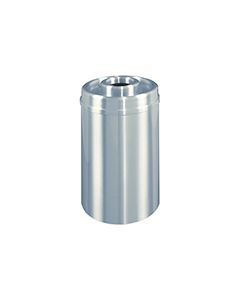 Glaro D2035SA New Yorker Collection Donut Top Ash/Trash Receptacle - 33 Gallon Capacity - 20" Dia. x 35" H - Satin Aluminum