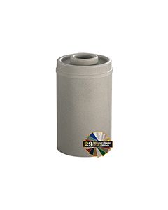 Glaro D2051 Mount Everest Donut Top Ash/Trash Receptacle - 33 Gallon Capacity - 20" Dia. x 35" H - Matching Enamel Cover