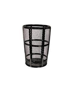 Imprezza EM48BK Mesh Steel Street Basket - 48 U.S Gallon - 23" Dia. x 33" H - Black in Color