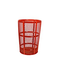 Witt Industries EXP-52-RD Mesh Steel Street Basket - 48 U.S Gallon - 23" Dia. x 33" H - Red in Color