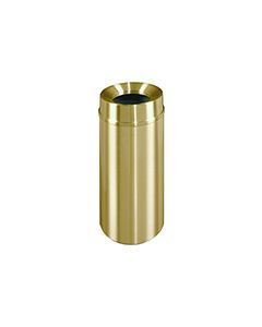 Glaro F1232BE Atlantis "All-Weather" Collection Funnel Top Receptacle - 12 Gallon Capacity - 12" Dia. x 32" H - Satin Brass