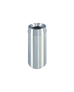 Glaro F1232SA New Yorker Collection Funnel Top Receptacles - 12 Gallon Capacity - 12" Dia. x 32" H - Satin Aluminum