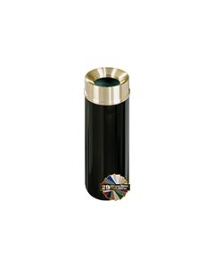 Glaro F1241 Mount Everest Funnel Top Receptacle - 12 Gallon Capacity - 12" Dia. x 32" H - Satin Brass Cover