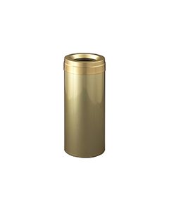 Glaro F1537GB Value Funnel Top Receptacle - 23 Gallon Capacity - 15" Dia. x 30" H - Gloss Brass