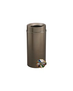 Glaro F1551 Mount Everest Funnel Top Receptacle - 16 Gallon Capacity - 15" Dia. x 33" H - Matching Enamel Cover