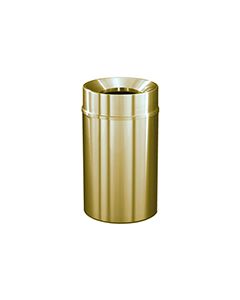 Glaro F2035BE Atlantis "All-Weather" Collection Funnel Top Receptacle - 33 Gallon Capacity - 20" Dia. x 35" H - Satin Brass