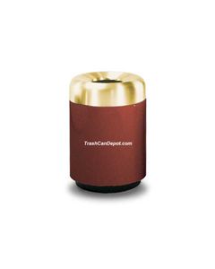 FG2432TS Two Piece Round Model with Satin Aluminum or Satin Brass Top - 57 Gallon Capacity - 24" Dia. x 32" H - Disposal Opening is 10" Dia.