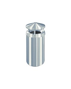 Glaro H2001SA New Yorker Collection Canopy Top Receptacle - 33 Gallon Capacity - 20" Dia. x 42" H - Satin Aluminum