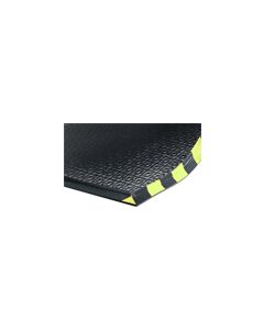 Happy Feet 466 Anti-Fatigue Mat with Textured Surface and Striped Border for Indoor Wet/Dry Environments