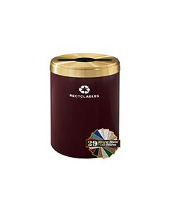 Glaro M2042 "RecyclePro Value" Receptacle with Multi-Purpose Opening - 41 Gallon Capacity - 20" Dia. x 30" H - Assorted Colors